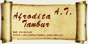 Afrodita Tambur vizit kartica